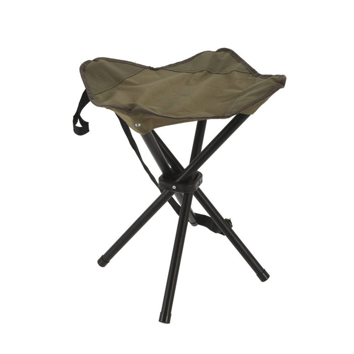 Taburete plegable 4 patas acero y poliéster 33x33x40cm