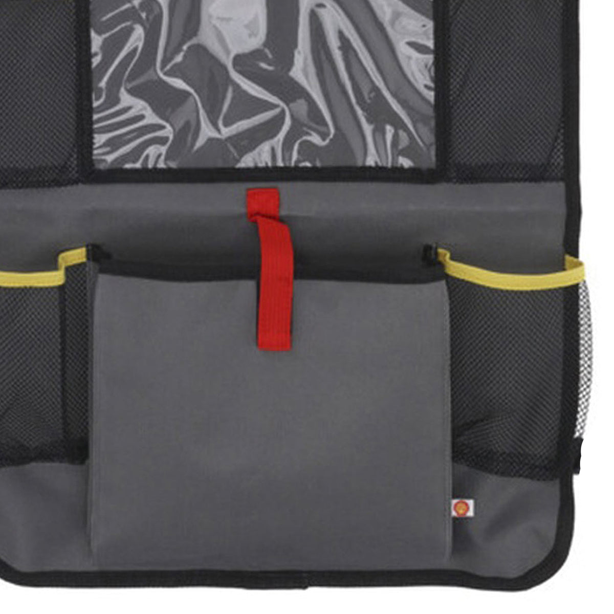 Bolsa organizadora para respaldo de coche gris y amarillo (8)