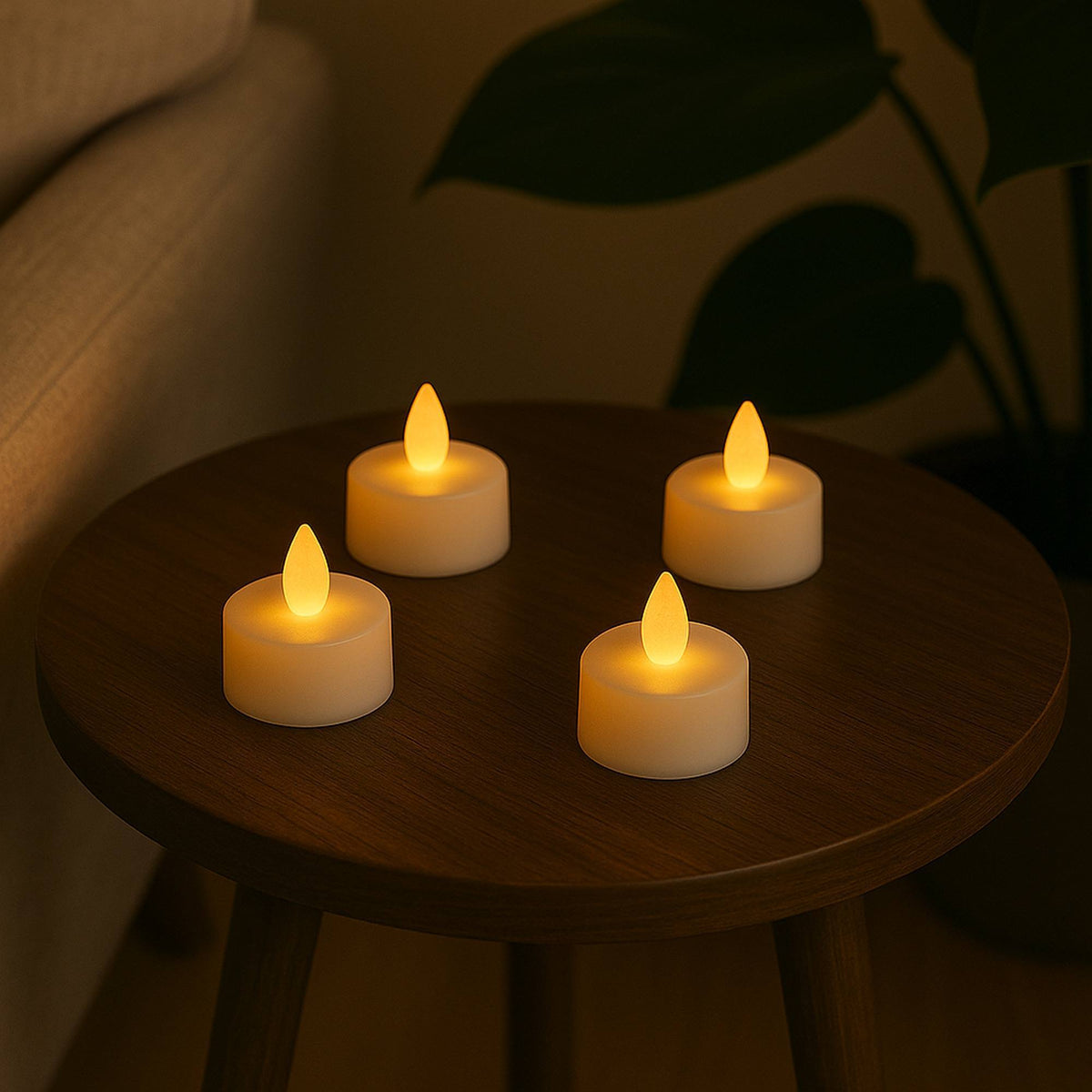 Conjunto de 15 lamparillas LED parpadeantes efecto real (4)