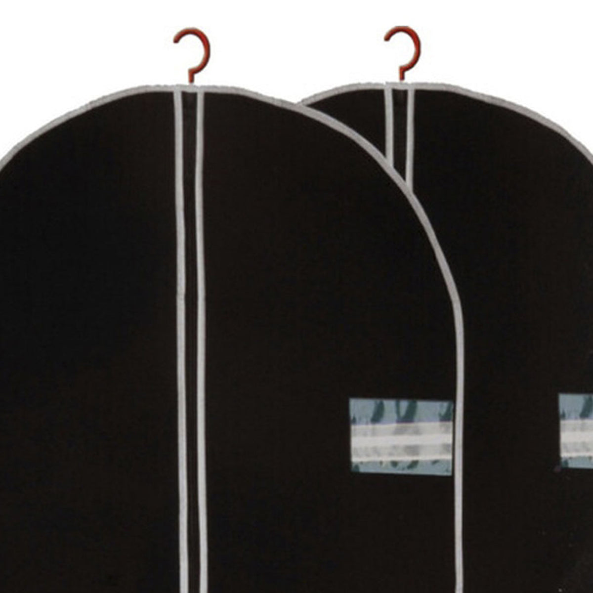 Juego de 2 cubrevestidos TNT 45g 60x150cm negro con cremallera (6)
