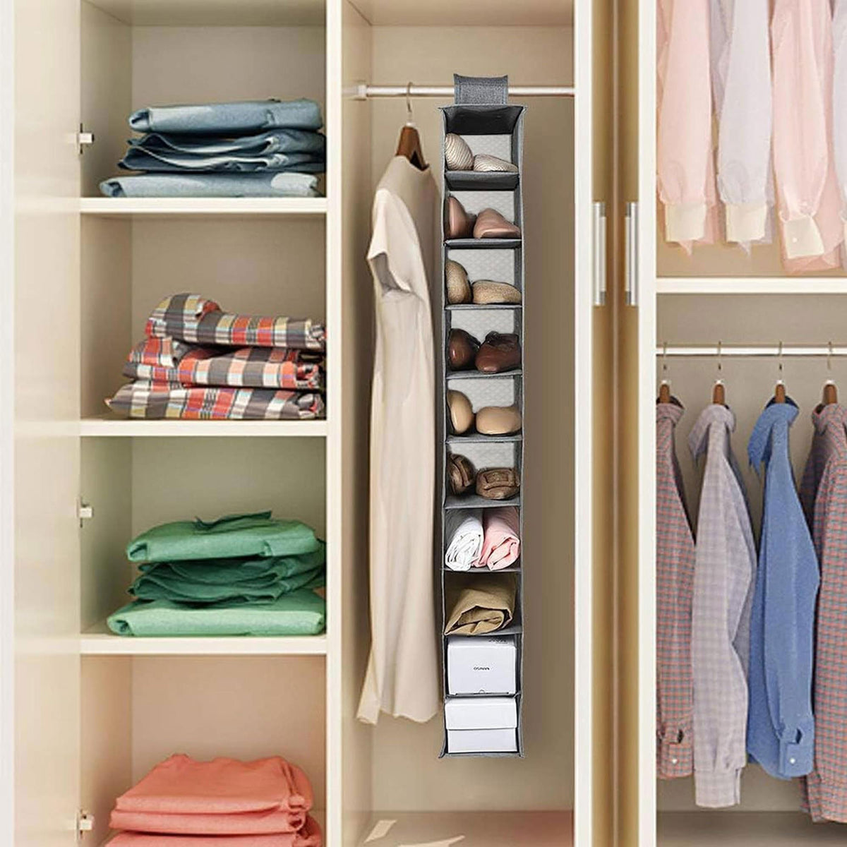 Organizador de zapatos 10 estantes diseño ligero 30x15x120cm (4)