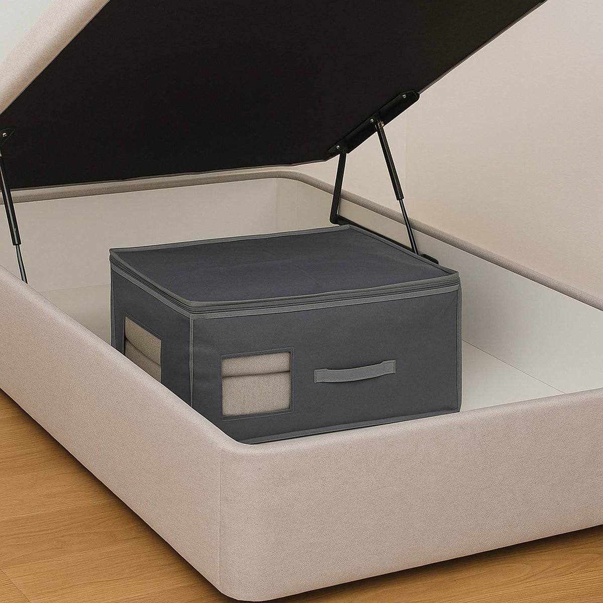 Funda protectora para manta no tejida 60x45x30cm gris oscuro (3)