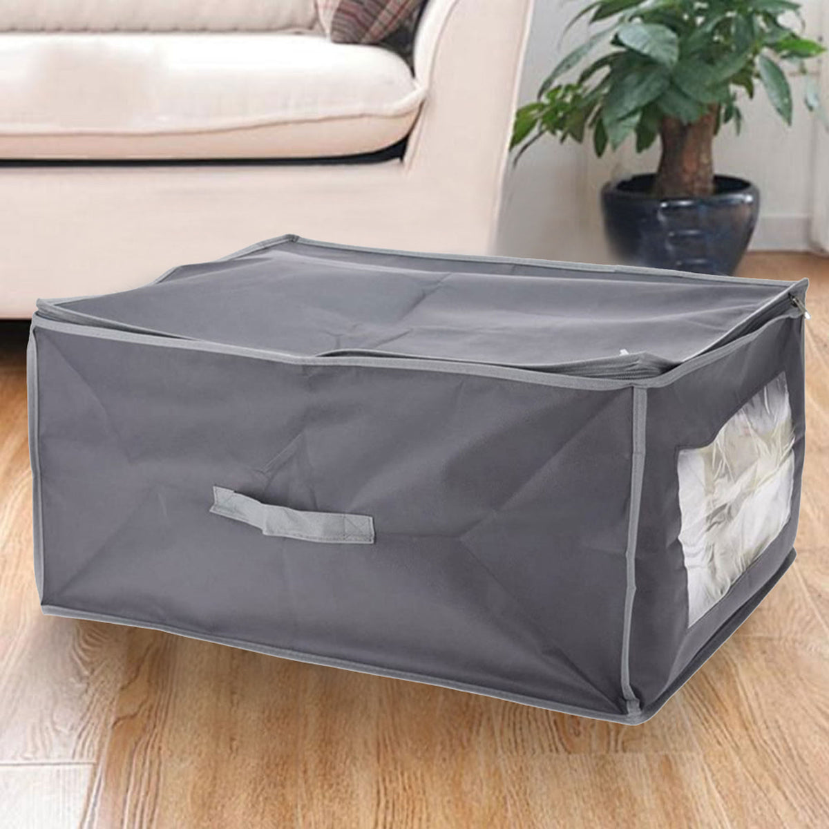 Funda protectora para manta no tejida 60x45x30cm gris oscuro (4)