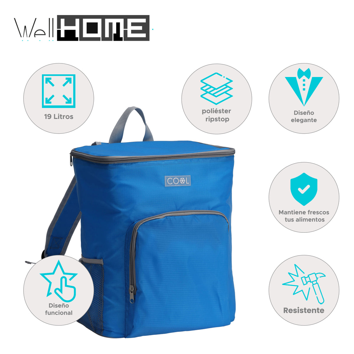 Bolsa nevera mochila 19L poliéster Ripstop (2)