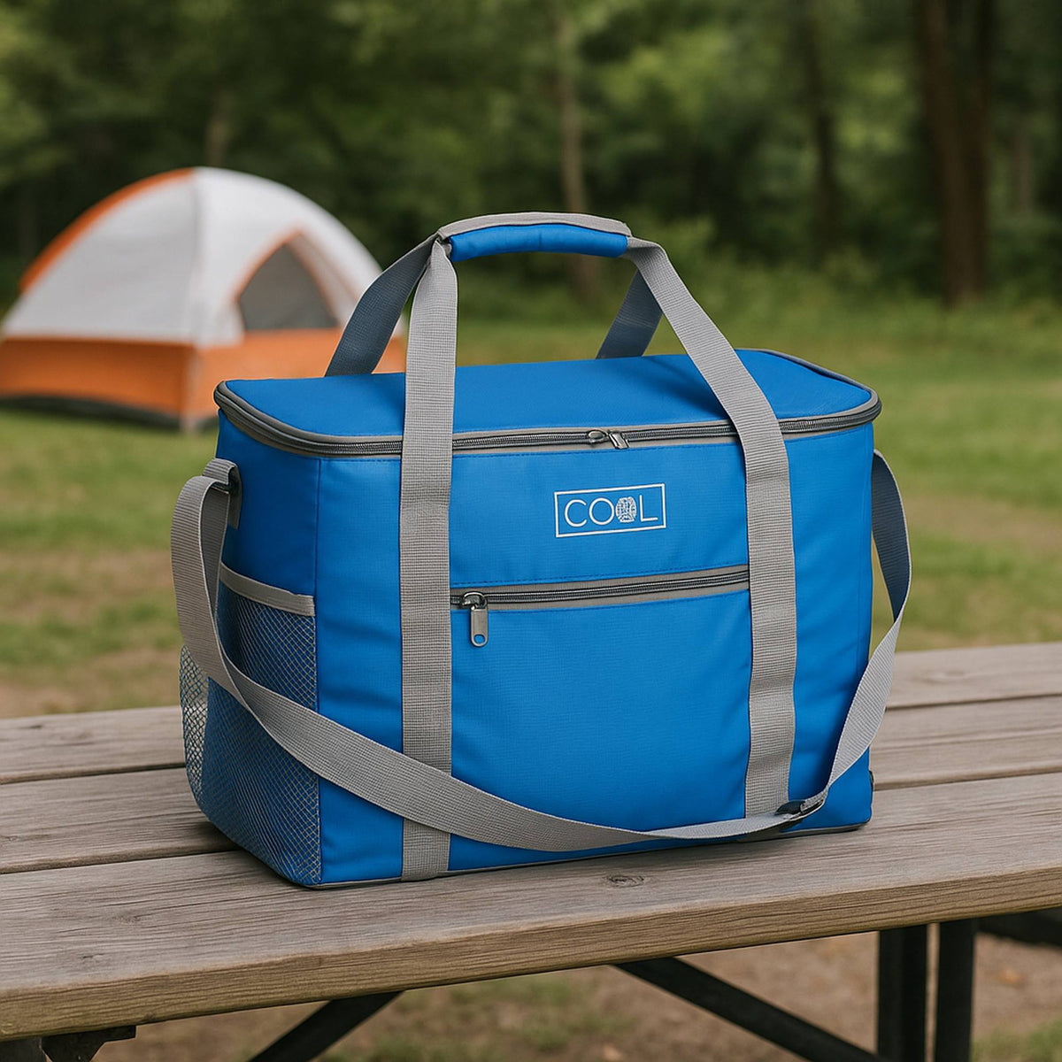 Bolsa nevera poliéster Ripstop 20L azul 34x20x29cm (3)