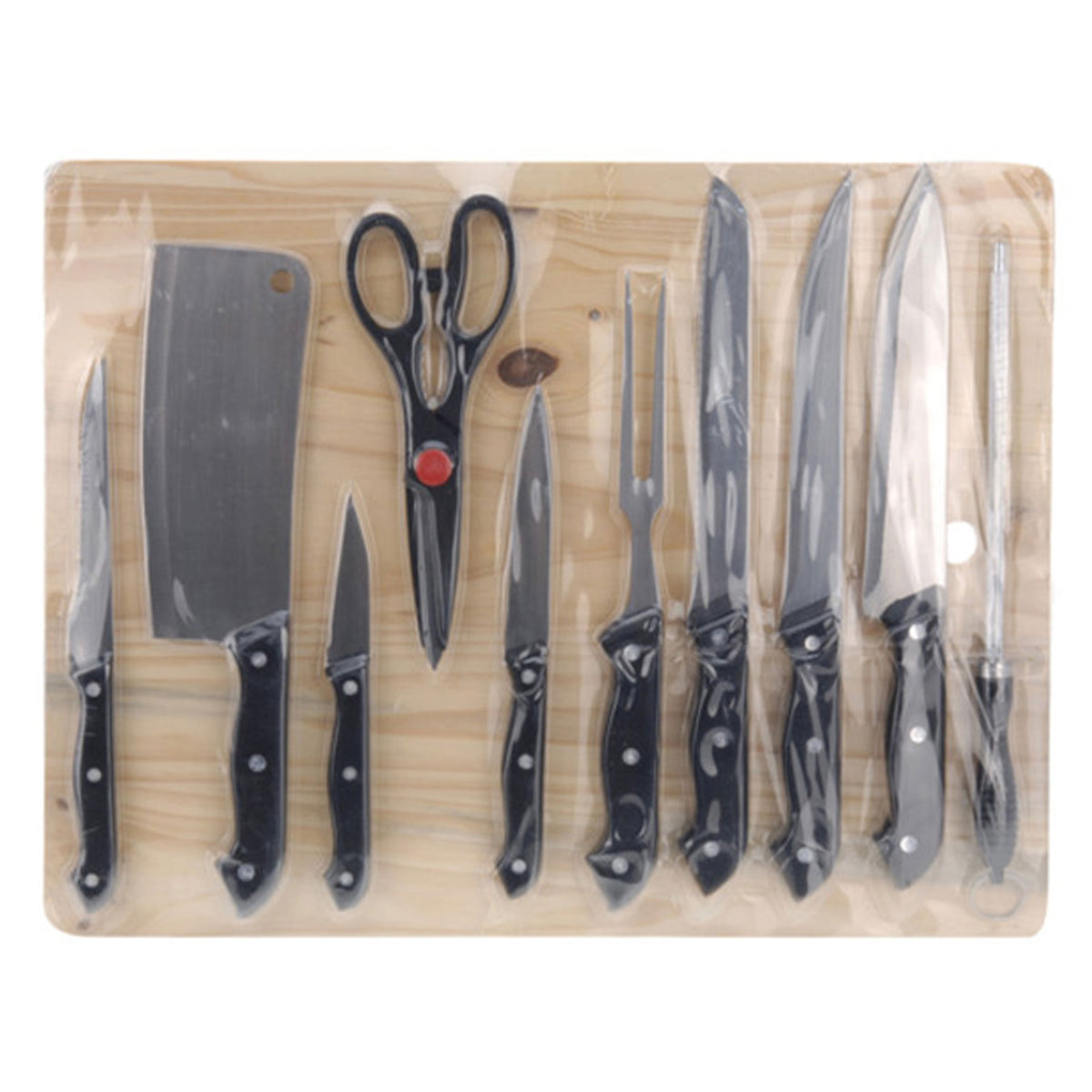 Set de cuchillos 11 pzs con cubierta acetato y tabla de madera (7)
