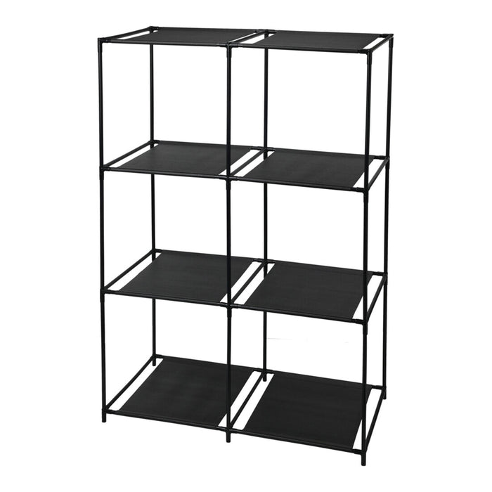Estantería modular 6 compartimentos tela y hierro 59,5x30x88cm