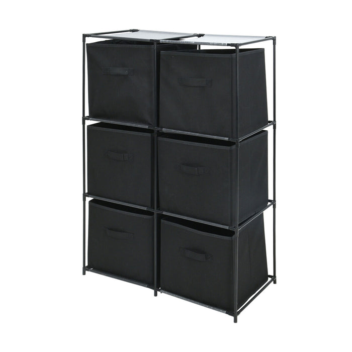 Cajonera 6 compartimentos metal y estantes no tejidos 68x35x102cm