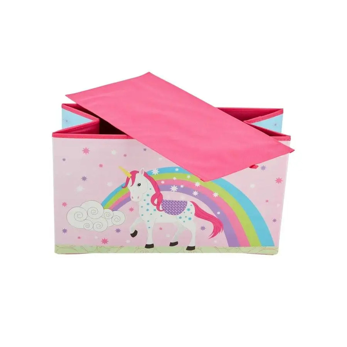 Caja de almacenamiento MDF no tejido diseño unicornio 60x30x35cm (8)