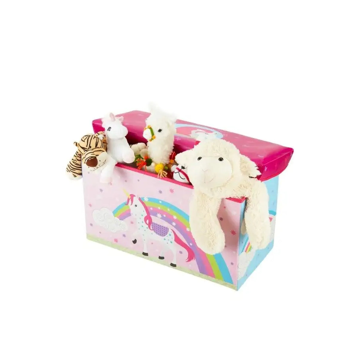 Caja de almacenamiento MDF no tejido diseño unicornio 60x30x35cm (10)