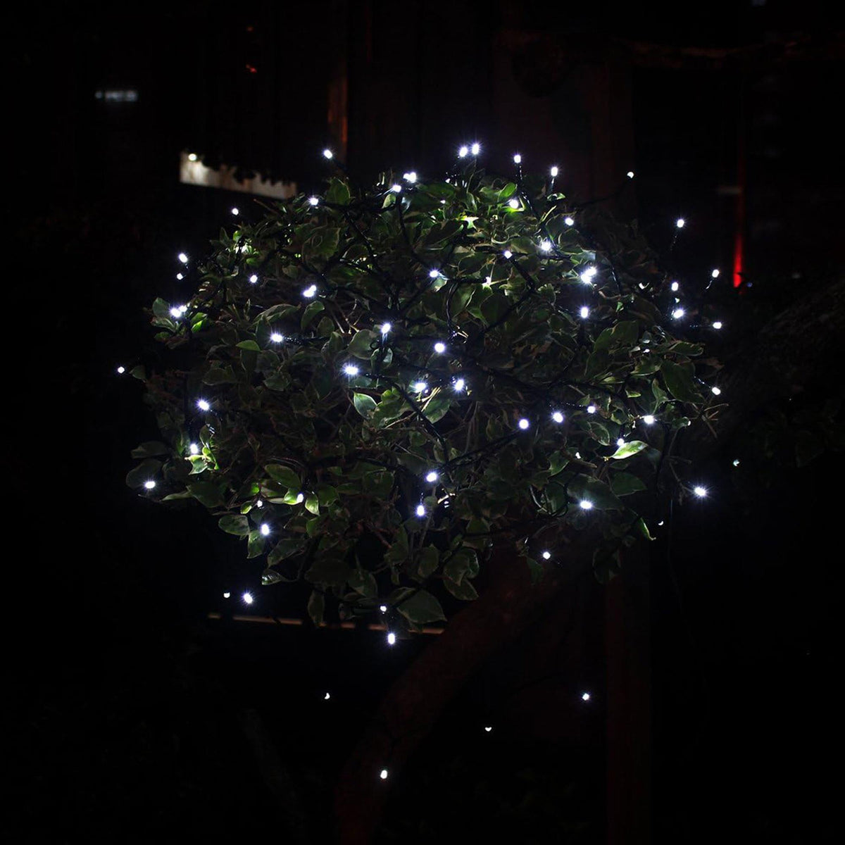 Cadena de luz LED solar blanco frío 400 bombillas cable 4m (6)