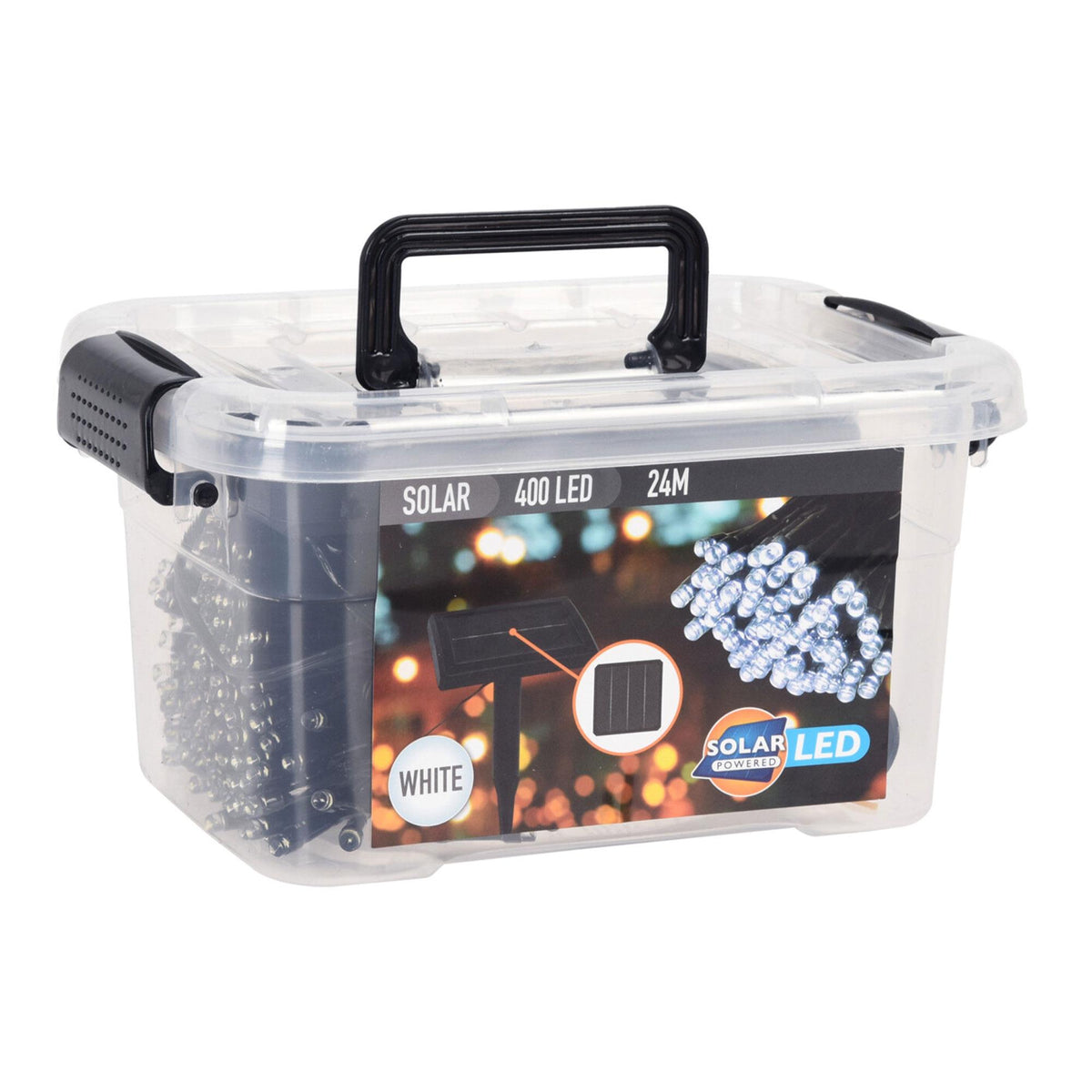 Cadena de luz LED solar blanco frío 400 bombillas cable 4m (7)