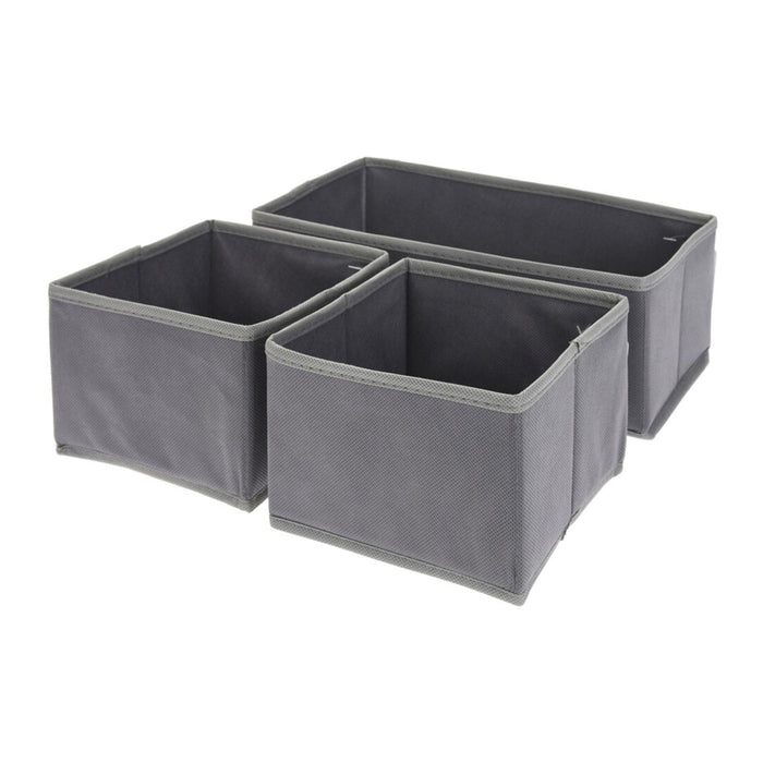 Conjunto organizador 3 pzs gris oscuro