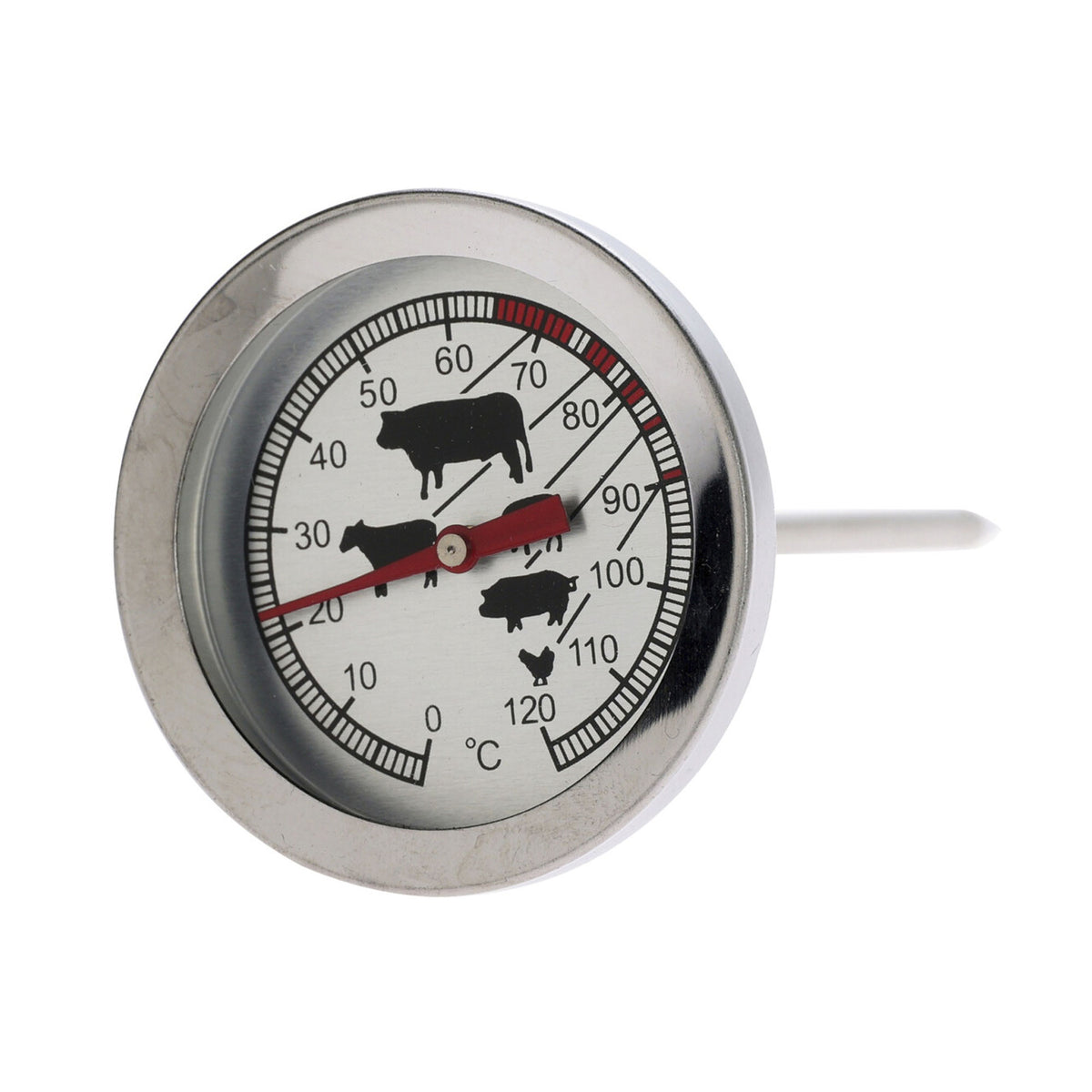 Termómetro para carne acero inox hasta 300 grados indicador 120g