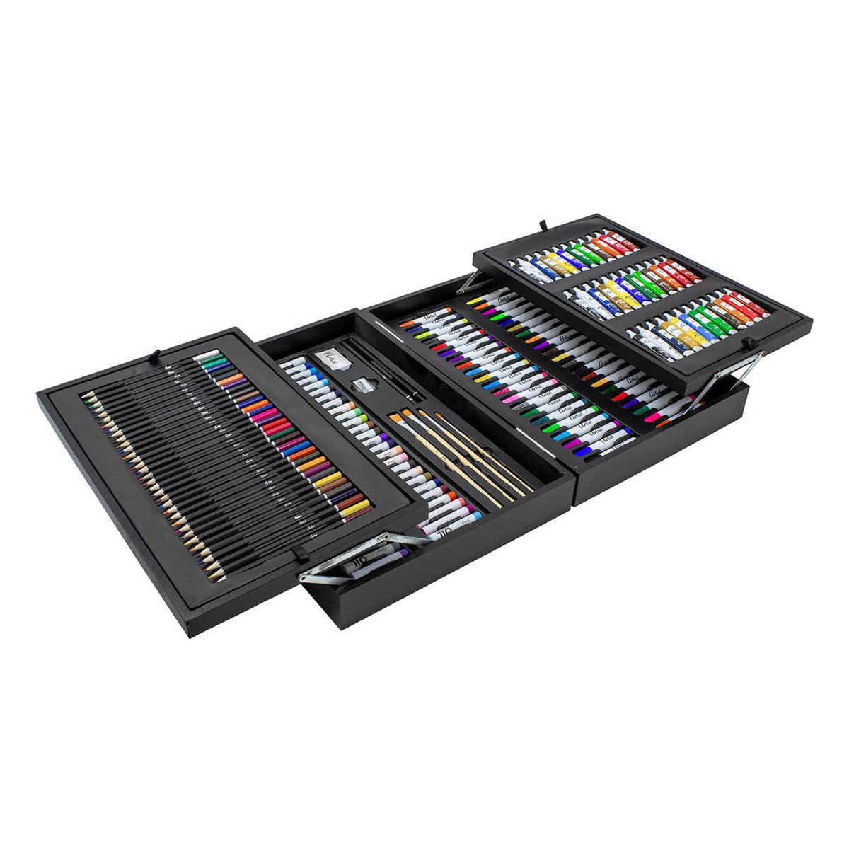 Set de pintura artística profesional caja de madera 44,5x31x10cm