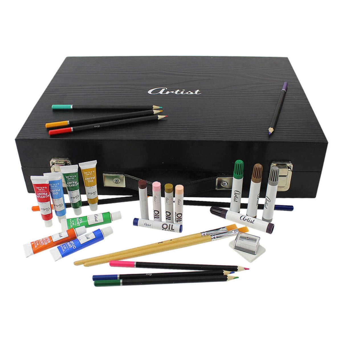 Set de pintura artística profesional caja de madera 44,5x31x10cm (6)