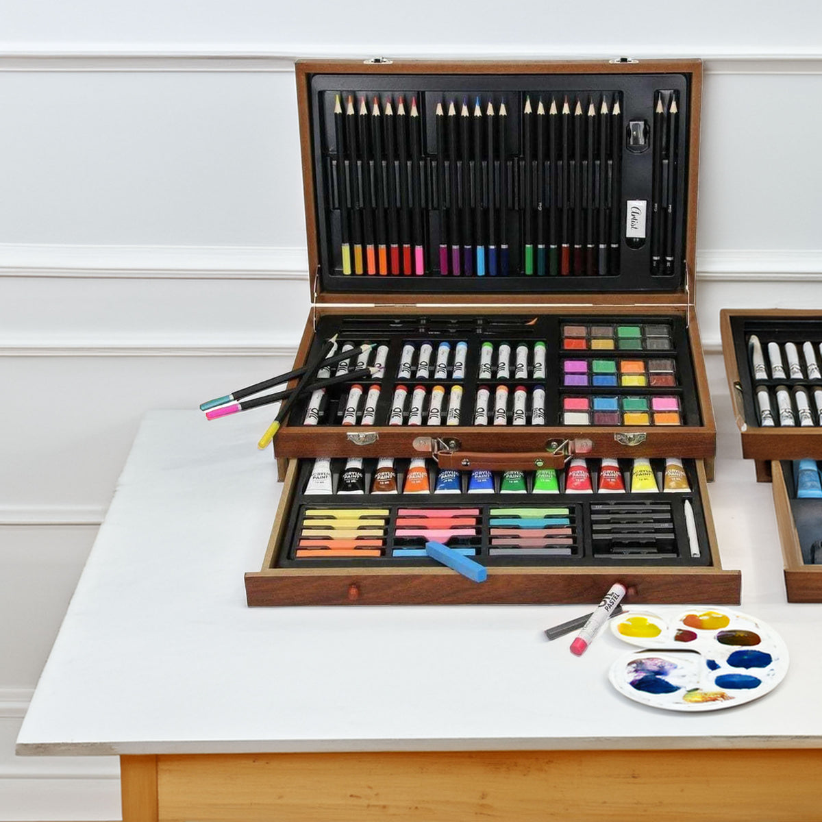 Set de arte pintura caja de madera 112 pzs 37,5x8x23,5cm (3)