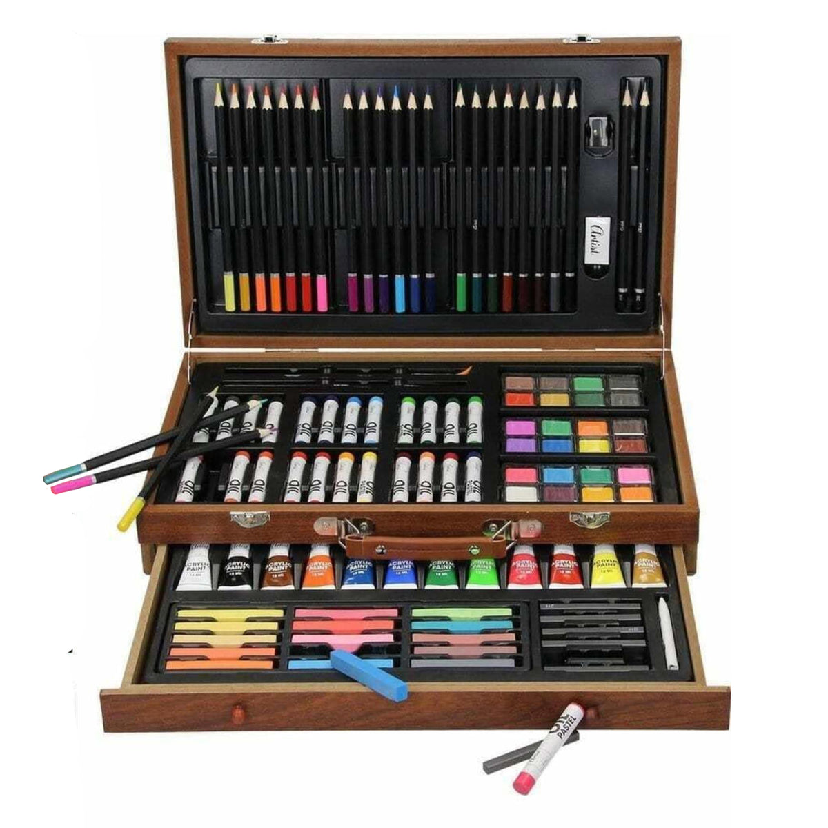 Set de arte pintura caja de madera 112 pzs 37,5x8x23,5cm (6)