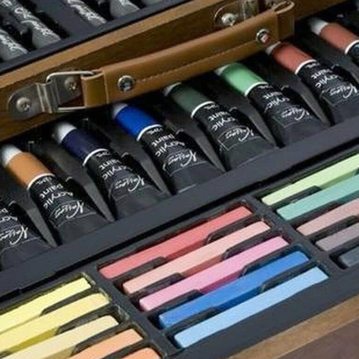 Set de arte pintura caja de madera 112 pzs 37,5x8x23,5cm (7)