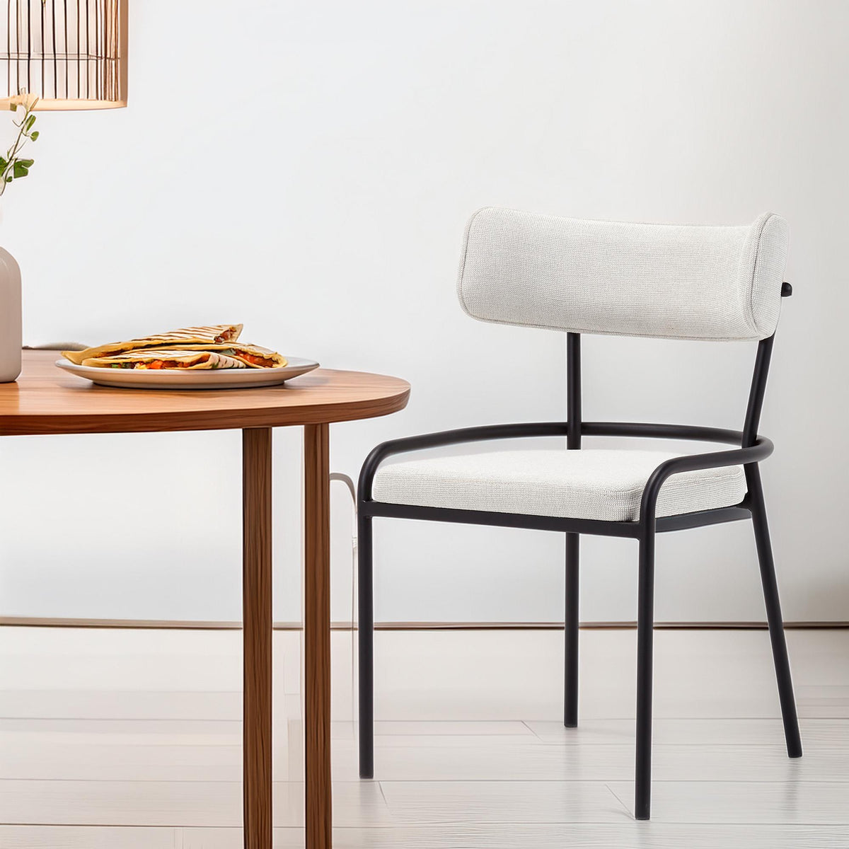 Silla Pole beige diseño minimalista 55x60x95cm (4)