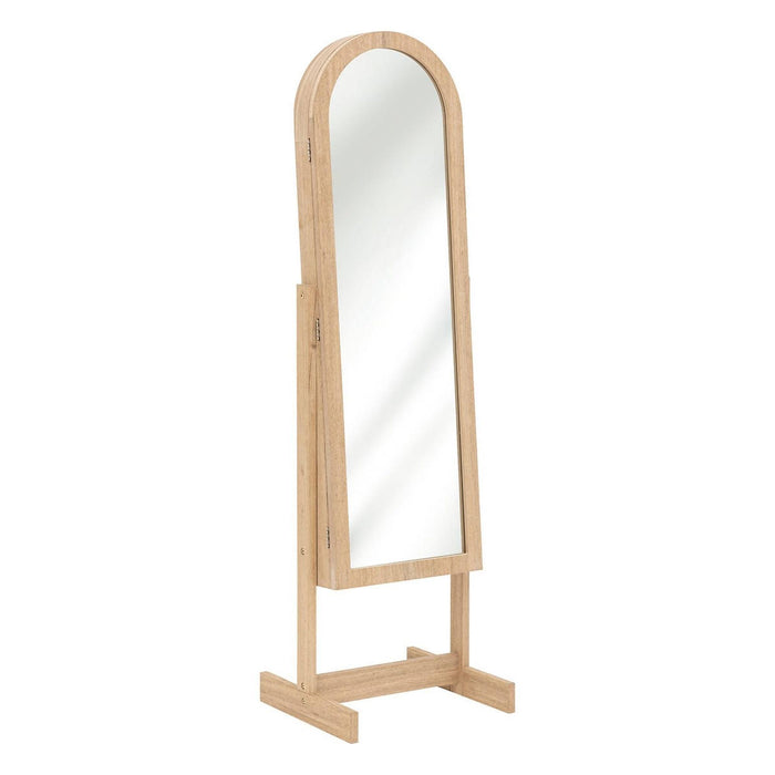 Armario joyero con espejo Soleya madera natural H.145cm