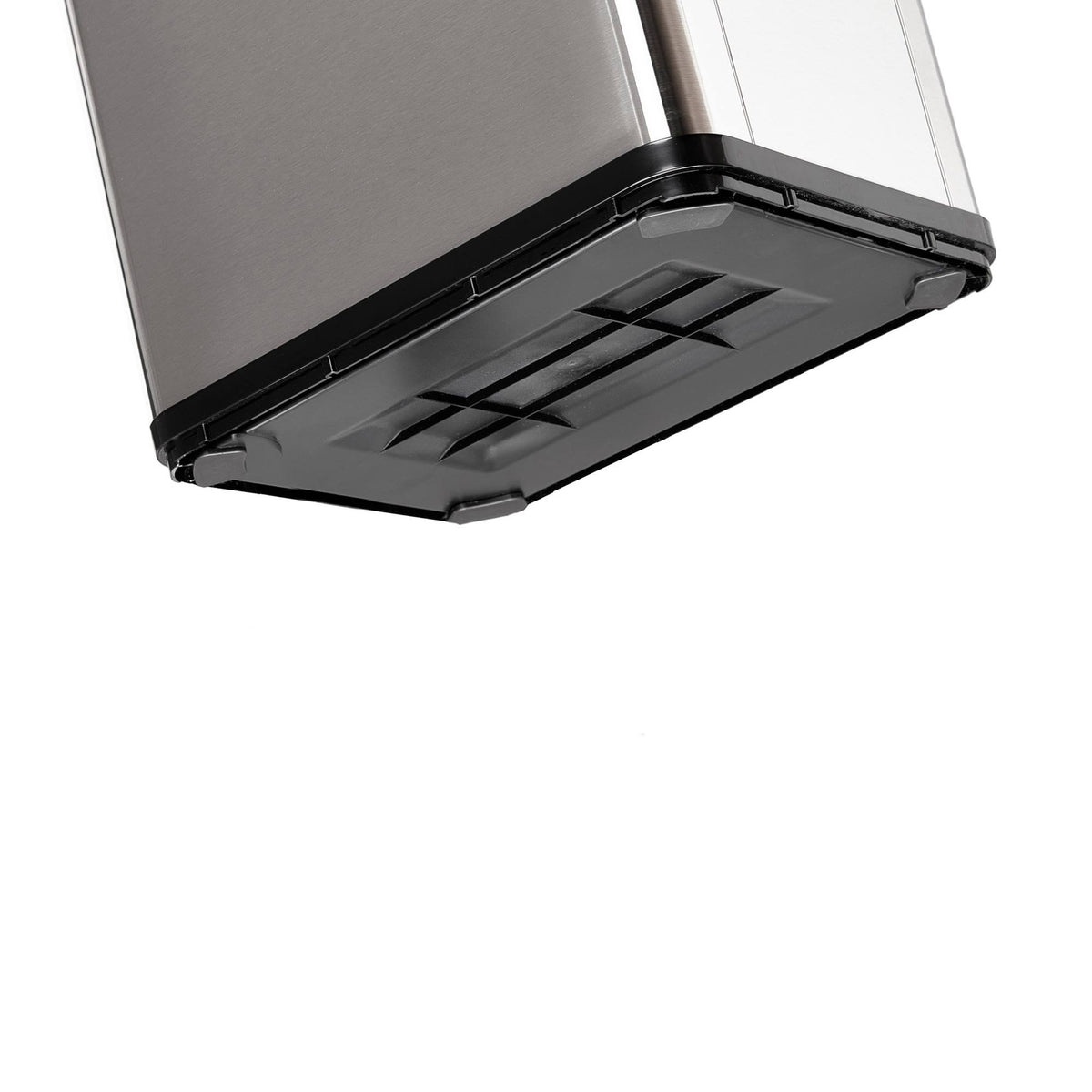 Cubo de reciclaje inteligente sin patas 15L+15L gris 35x26x43cm (6)