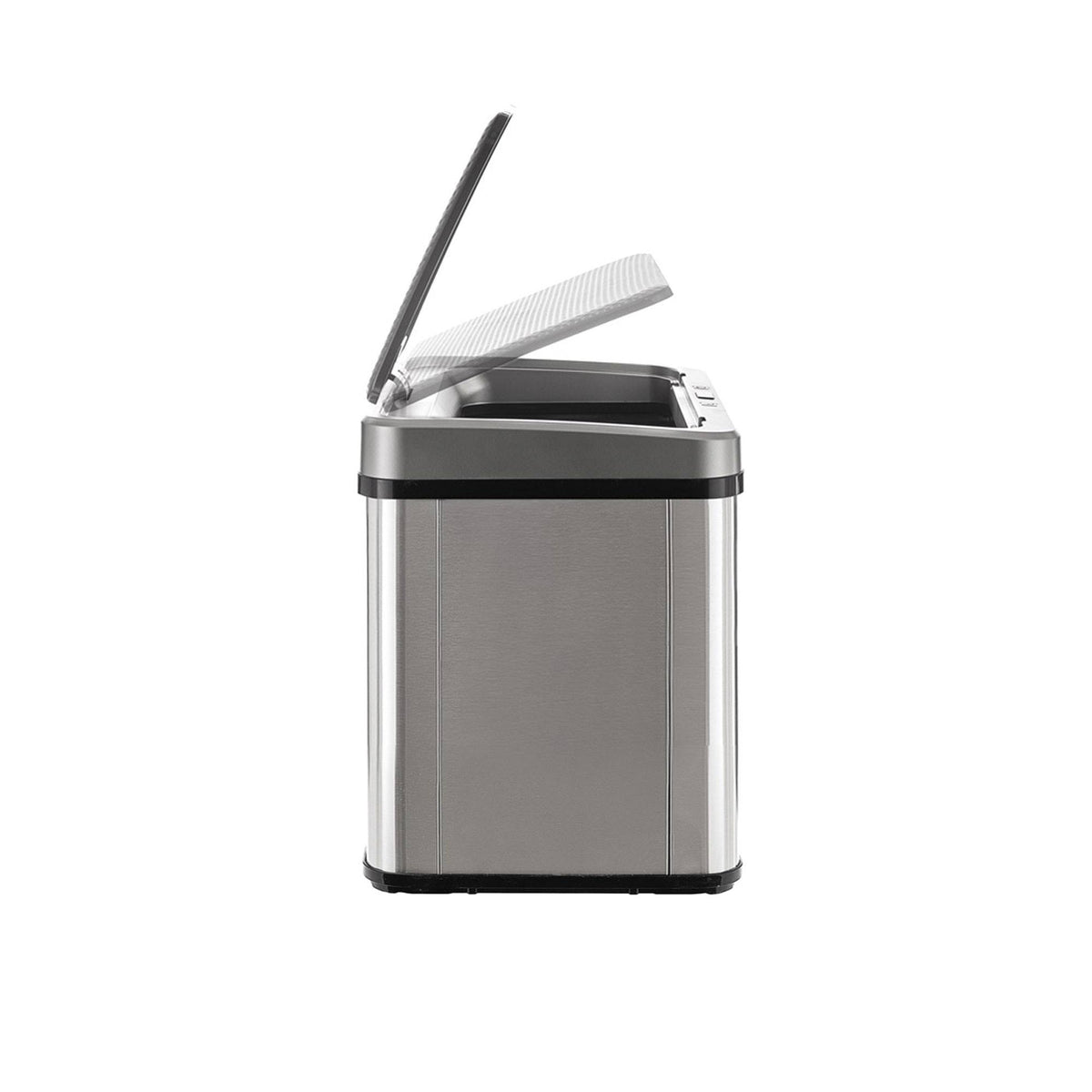 Cubo de reciclaje inteligente sin patas 15L+15L gris 35x26x43cm (8)