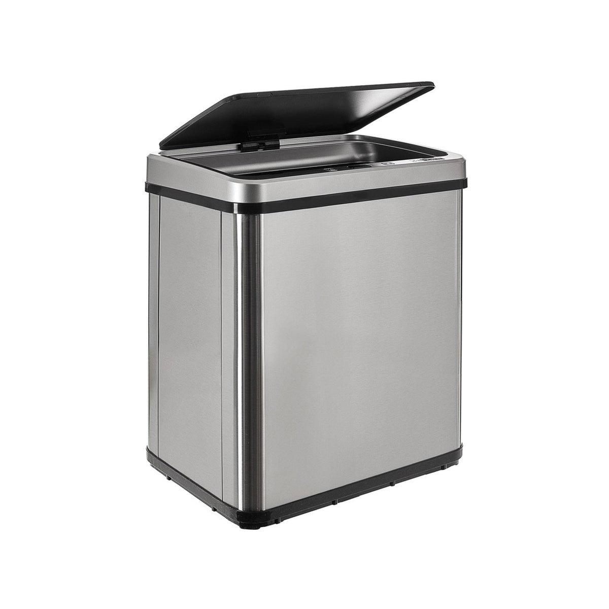 Cubo de reciclaje inteligente sin patas 15L+15L gris 35x26x43cm (9)