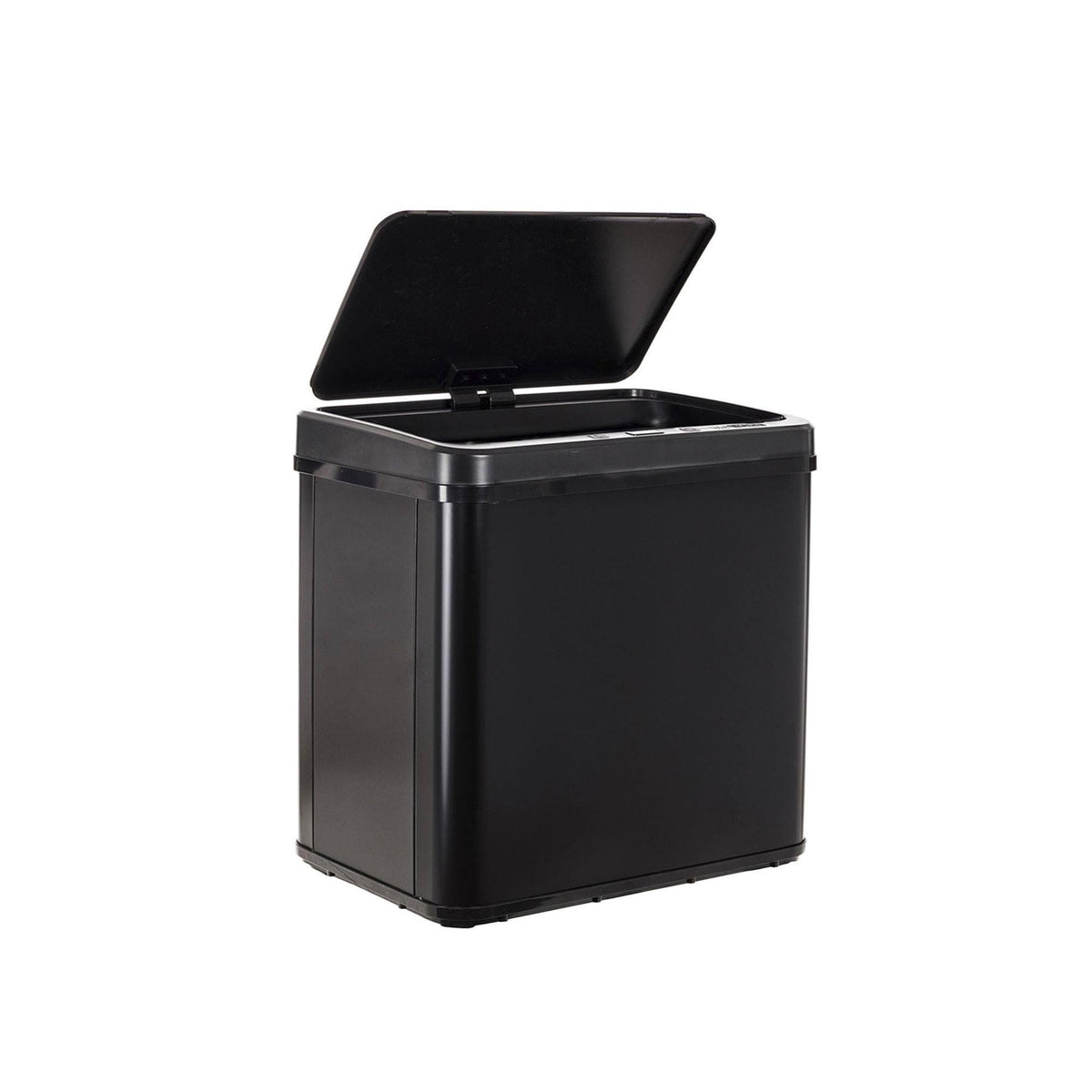Cubo de reciclaje inteligente sin patas 15L+15L negro 35x26x43cm (9)