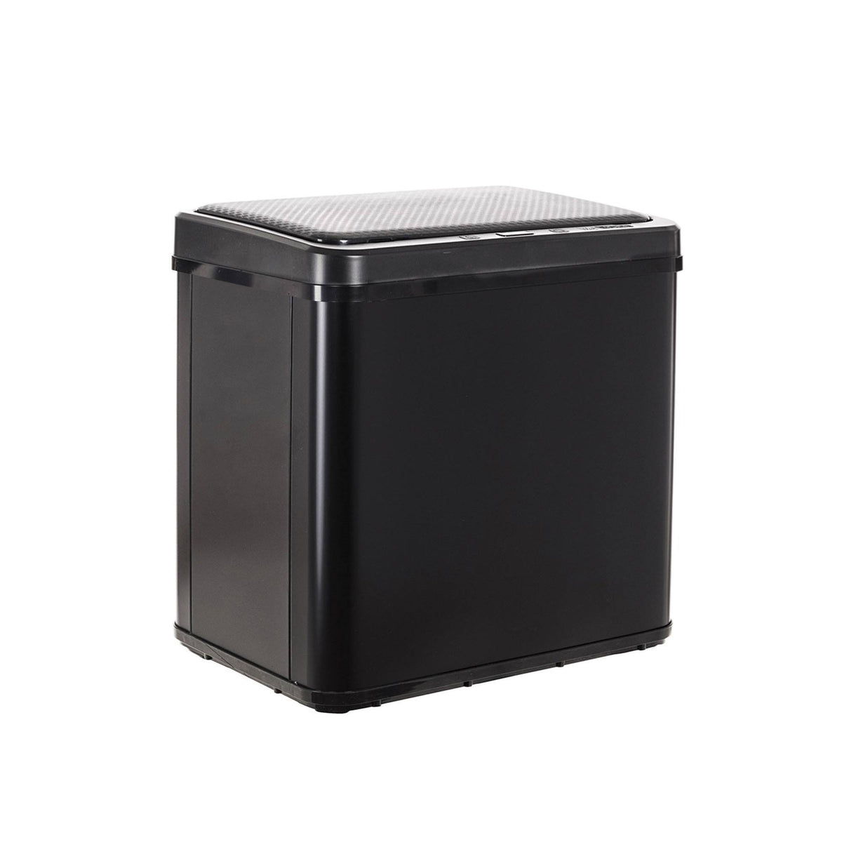 Cubo de reciclaje inteligente sin patas 15L+15L negro 35x26x43cm (10)