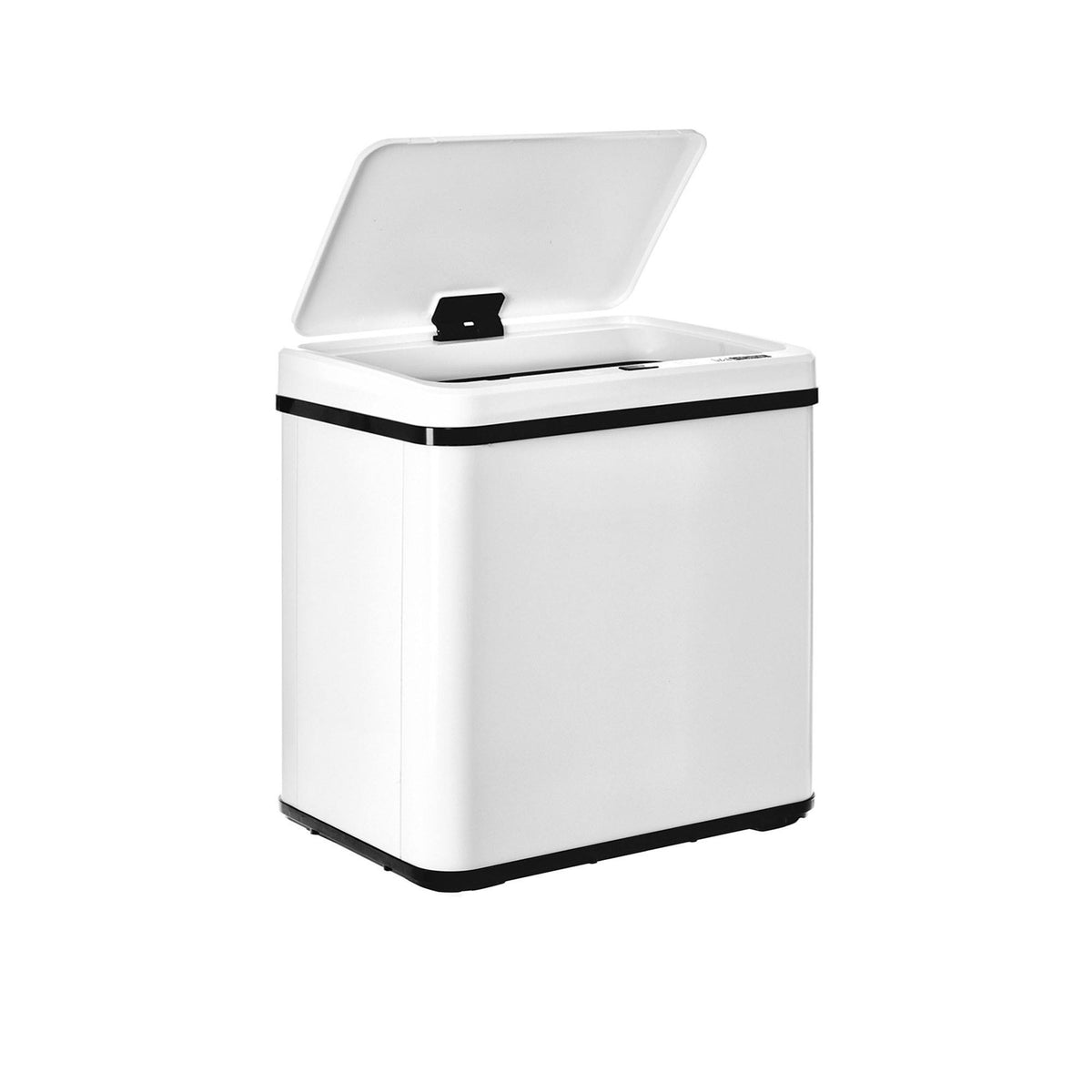Cubo de reciclaje inteligente sin patas 15L+15L blanco 35x26x43cm (8)