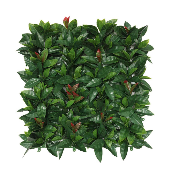 Panel jardín vertical artificial 100x100cm verde-rojo
