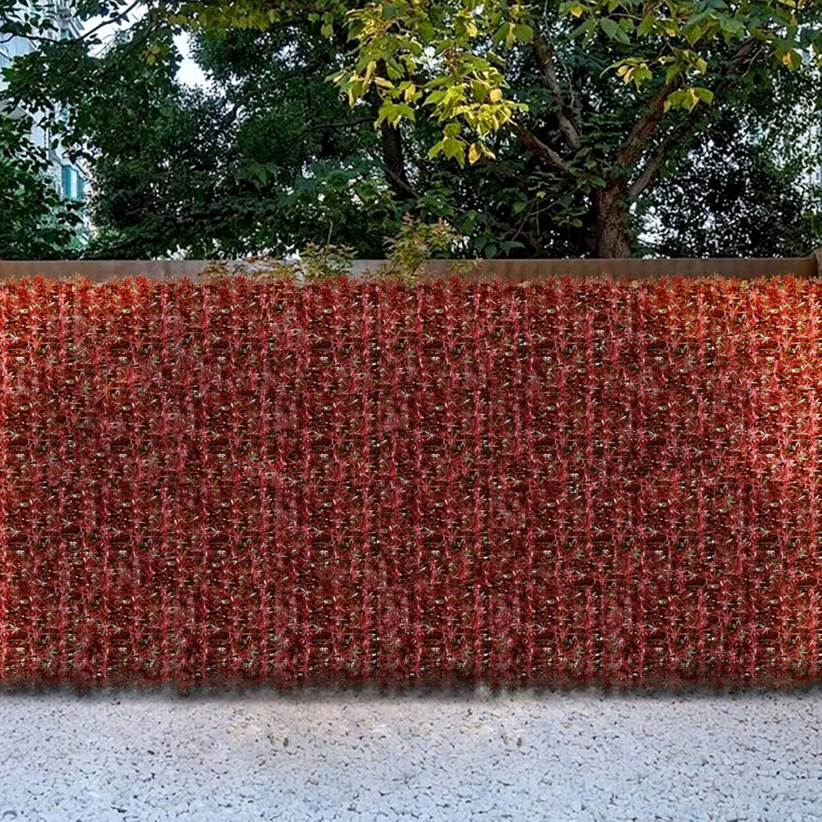Panel jardín vertical artificial seto 100x100cm flores rosas (6)