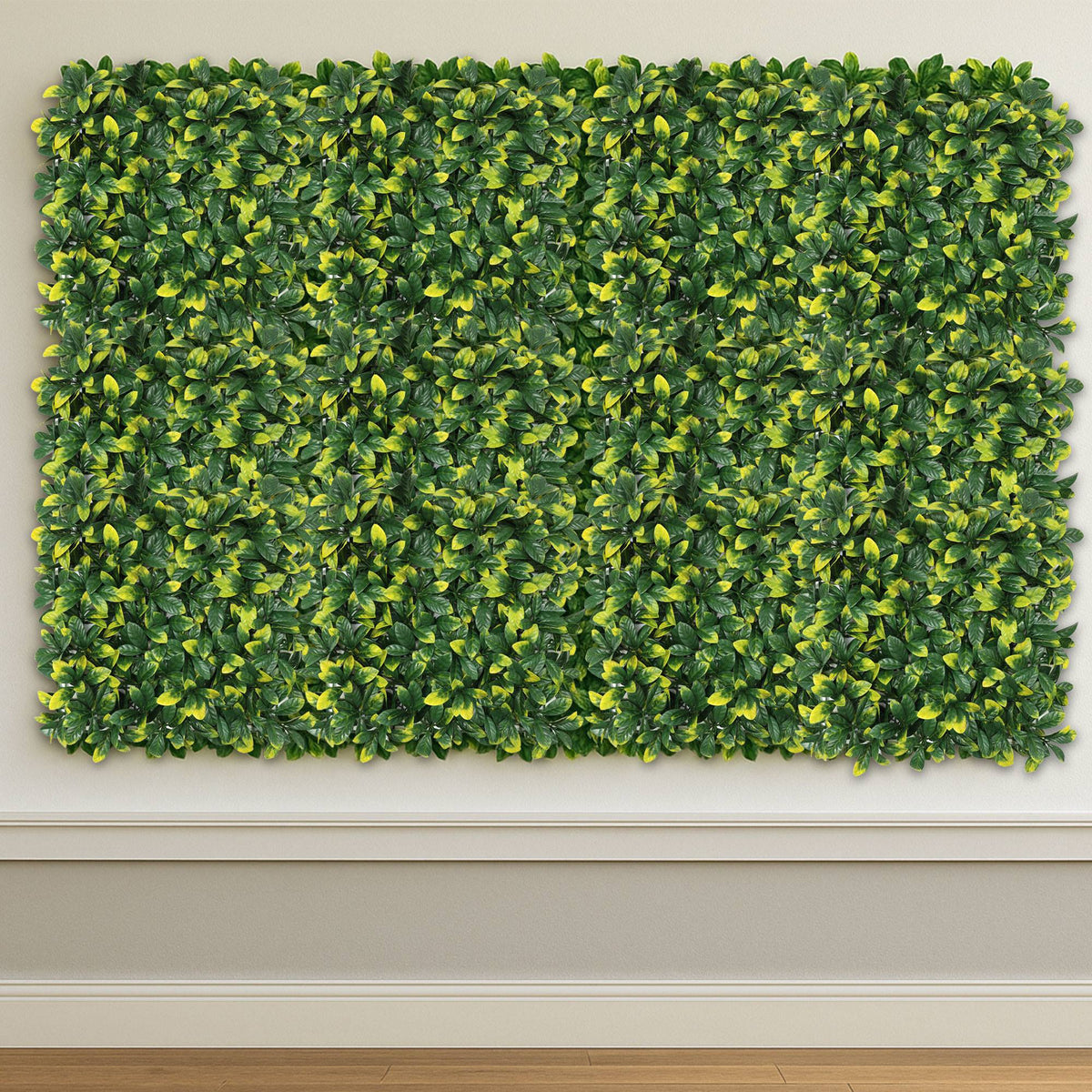 Panel jardín vertical artificial seto 100x100cm hojas amarillas (5)