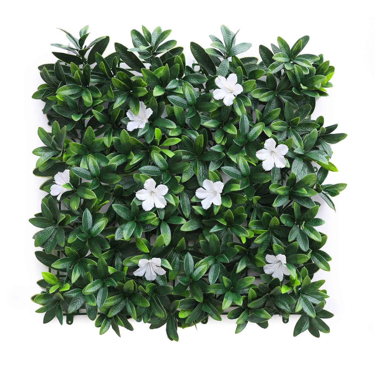 Panel jardín vertical artificial seto 100x100cm flores blancas