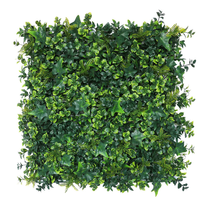 Panel jardín vertical artificial seto 100x100cm hojas mixtas