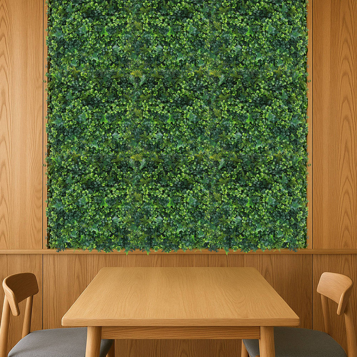 Panel jardín vertical artificial seto 100x100cm hojas mixtas (5)