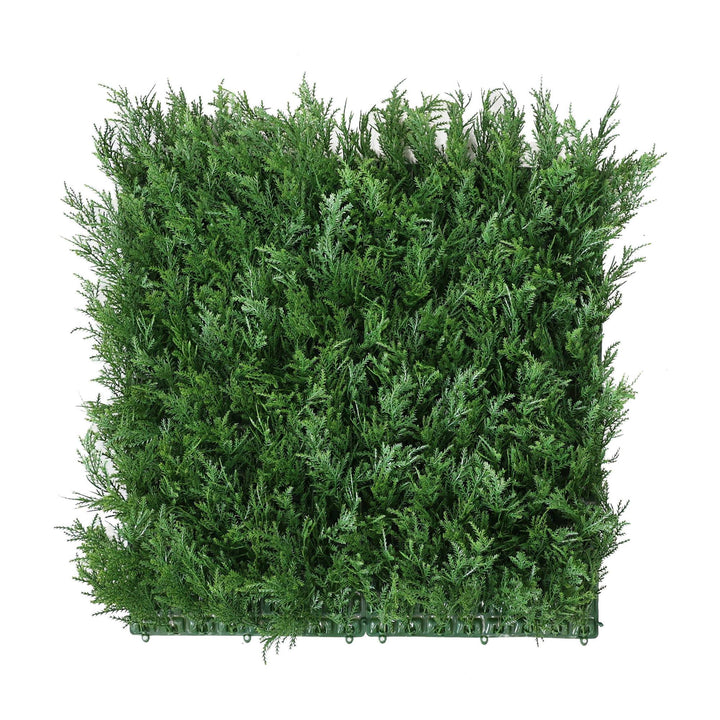 Panel jardín vertical artificial seto 100x100cm cedro verde