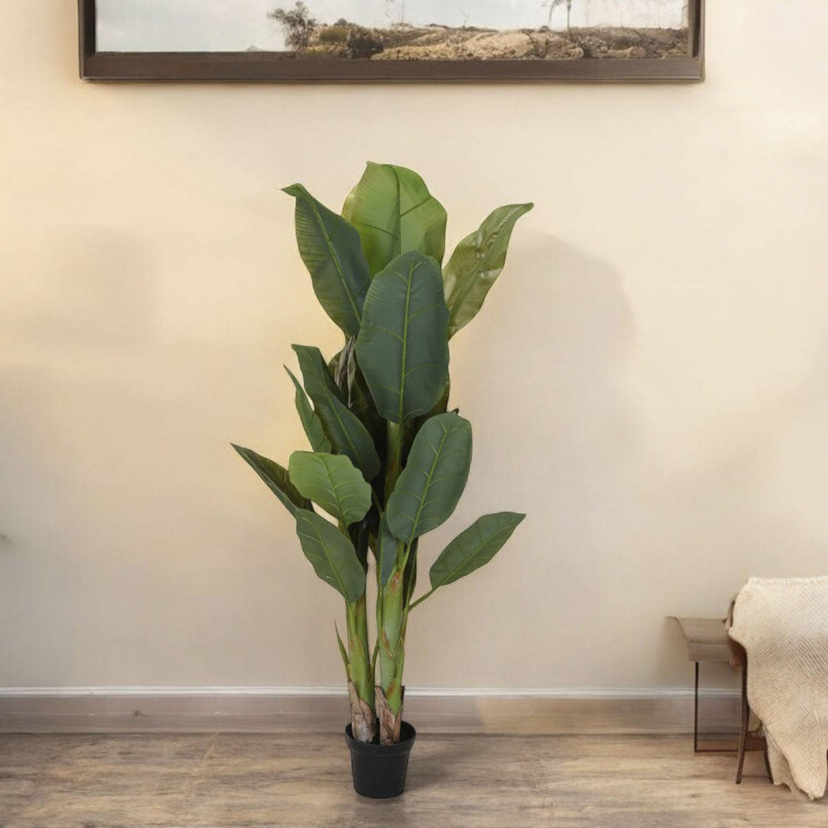Planta artificial 29 hojas y 3 ramas Ø80x165cm (3)
