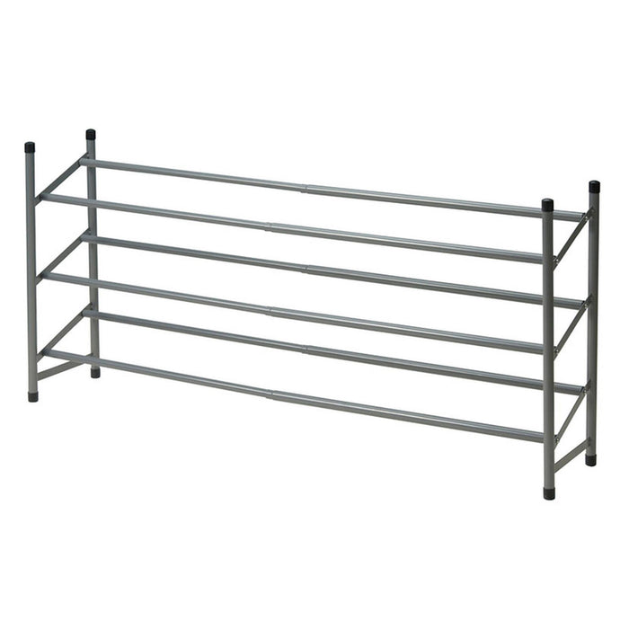 Zapatero extensible de hierro 3 baldas y pomos PP 23x61,5x50cm
