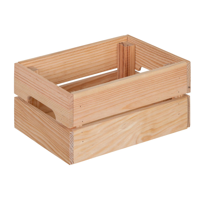 Caja de madera maciza tono natural 20x15x30cm