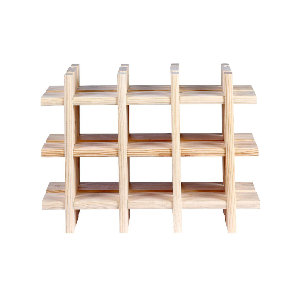 Botellero modular 9 botellas madera 13,4x22x32,5cm (5)