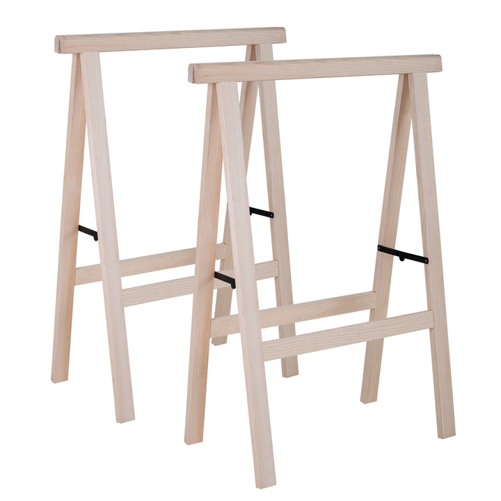 Pack de 2 caballetes de madera plegables 100x73,5cm