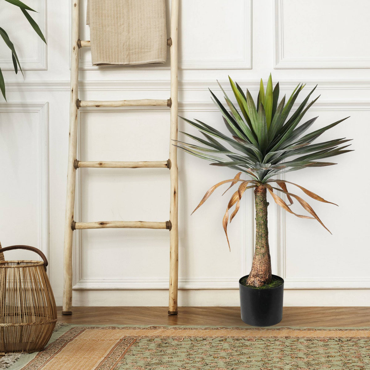 Planta de yuca artificial en maceta H.90cm (4)
