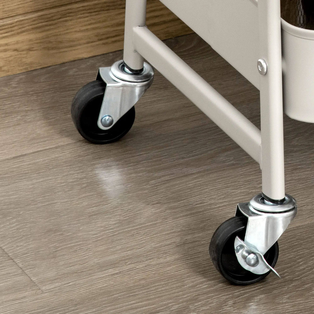 Carro de cocina Rolling taupe 3 cestas y ruedas 44x31,5x79,5cm (6)