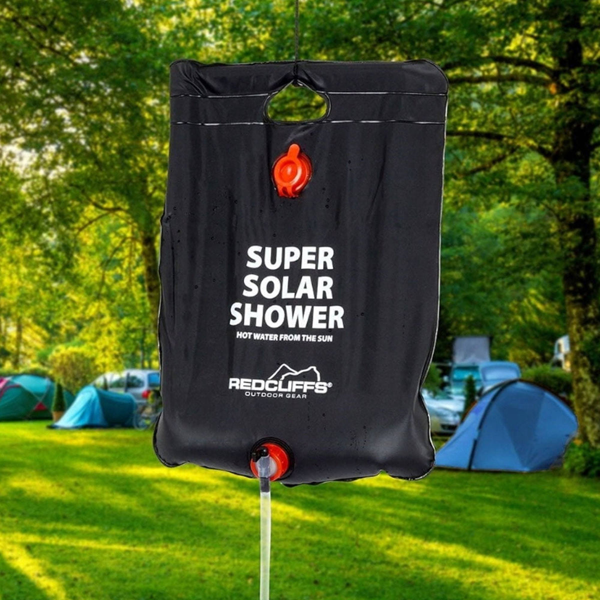 Bolsa de ducha de camping con rociador 15L color negro (4)