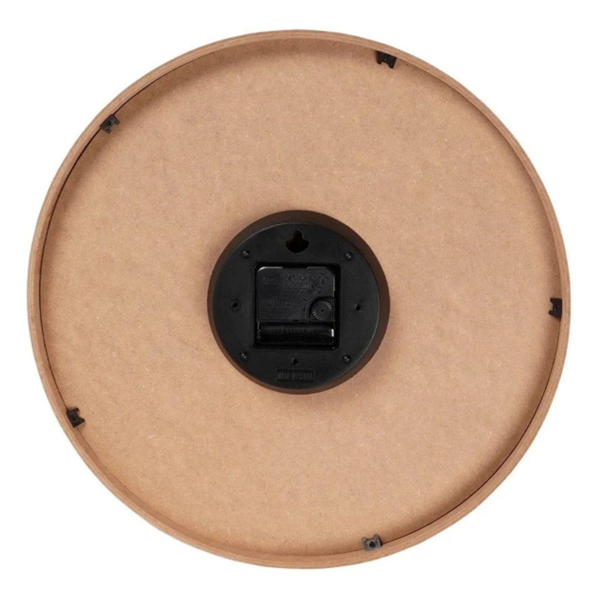 Reloj de pared de madera moderno marrón claro Ø38x5cm (3)