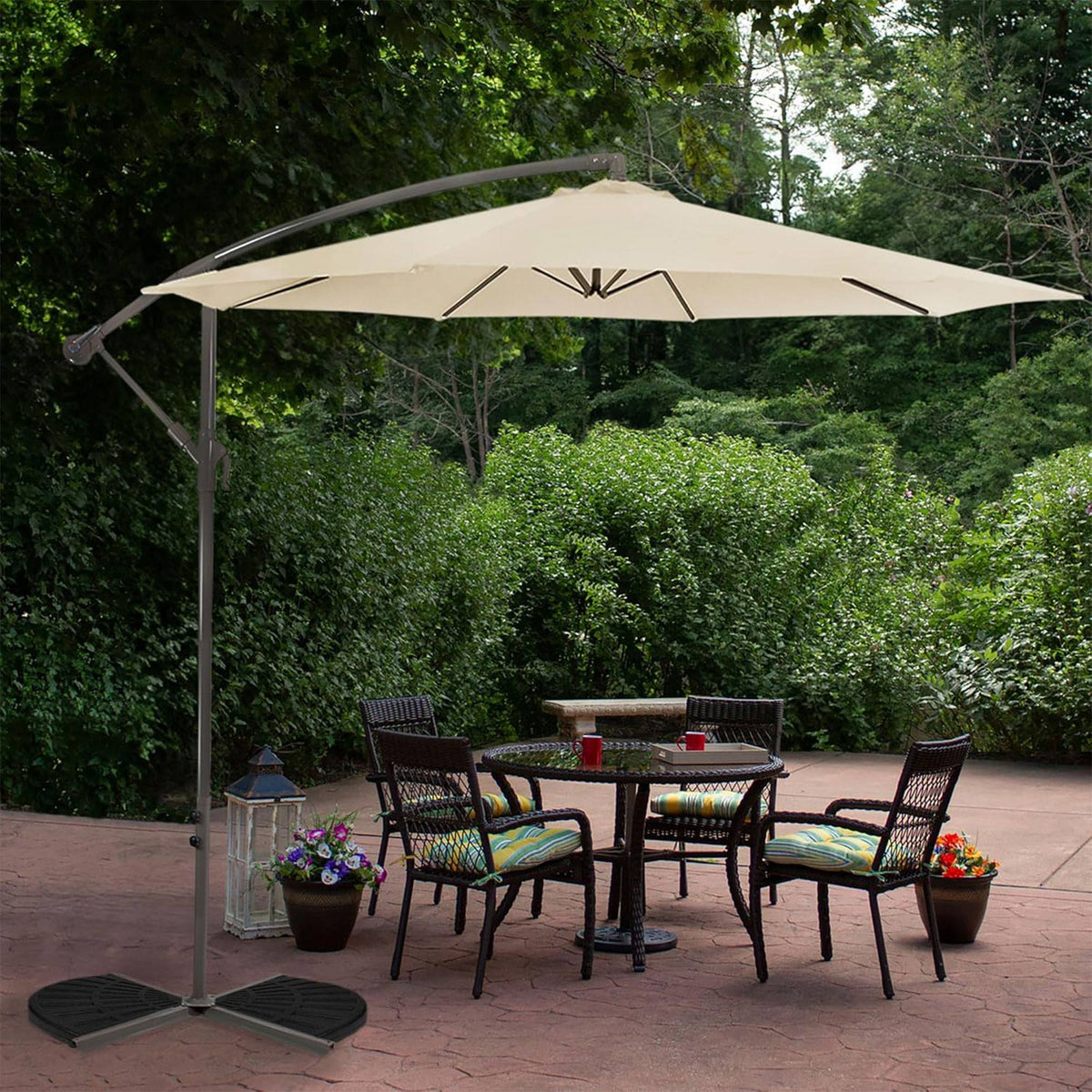 Base de cemento para sombrilla 14kg triangular 47,5x47,5x4cm (3)