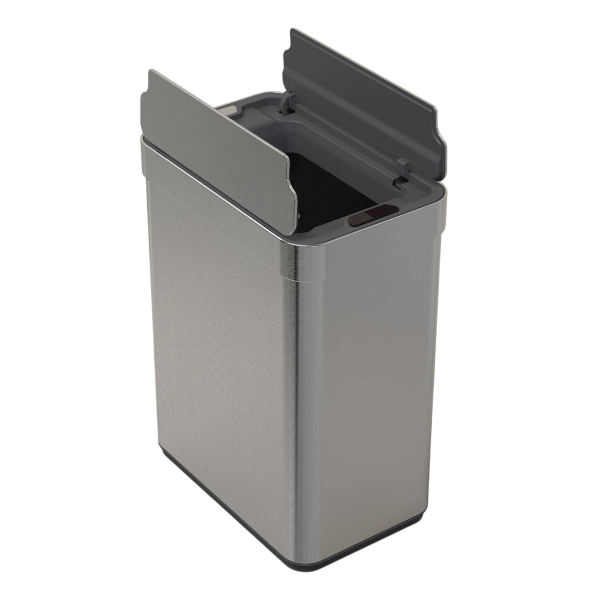 Cubo de basura acero inox sensor automático 50L gris metálico