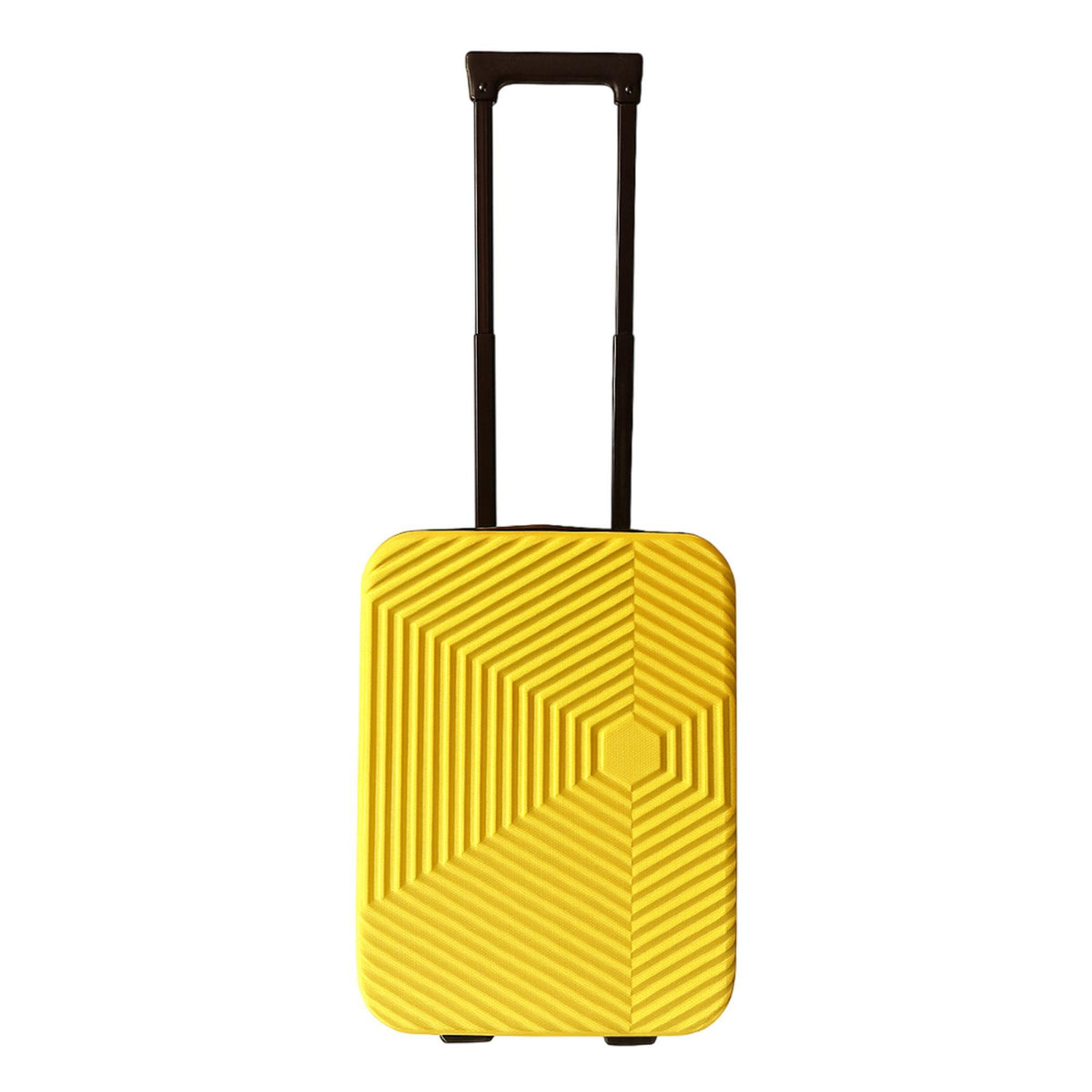 Maleta de cabina 18" plegable ultrafina ABS 2 ruedas amarillo (7)